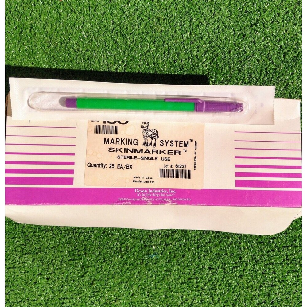 1 Devon Surgical/Tattoo/Laser Sterile Single-Use Violet Skin Marker #160 NIP
